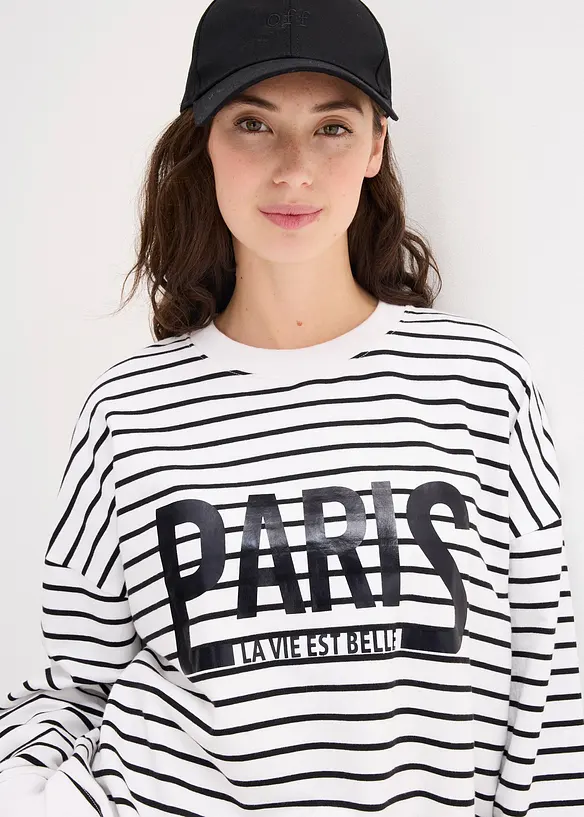 Oversize-Sweatshirt aus Baumwoll-Mix, bonprix