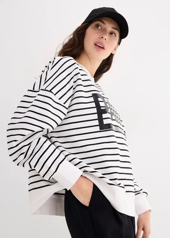 Oversize-Sweatshirt aus Baumwoll-Mix, bonprix