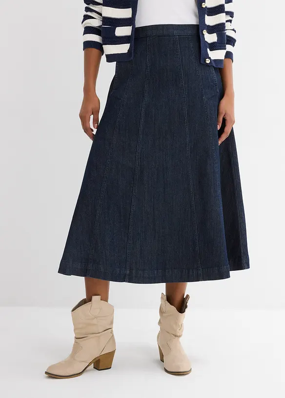 Midi Jeansrock, bonprix