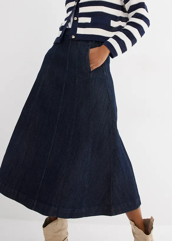 Midi Jeansrock, bonprix