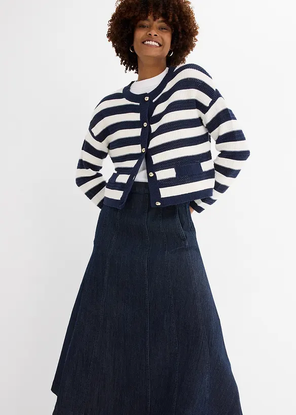 Midi Jeansrock, bonprix