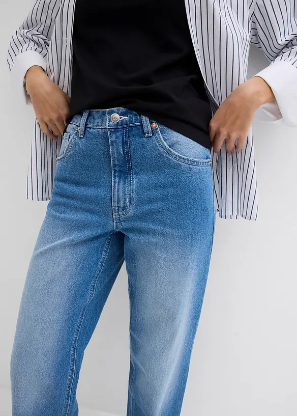 Loose Straight-Jeans, High Waist, bonprix