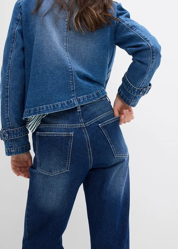 Jean droit taille haute, loose, bonprix