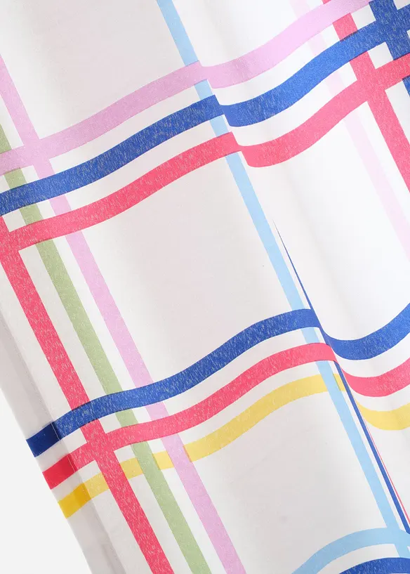 Voilage à carreaux en polyester recyclé (1 pce), bonprix