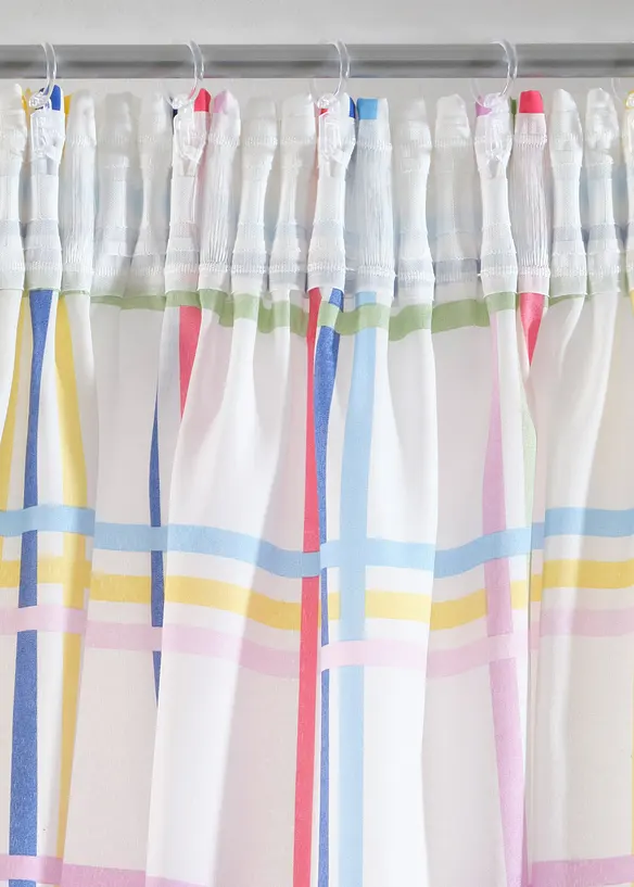 Voilage à carreaux en polyester recyclé (1 pce), bonprix