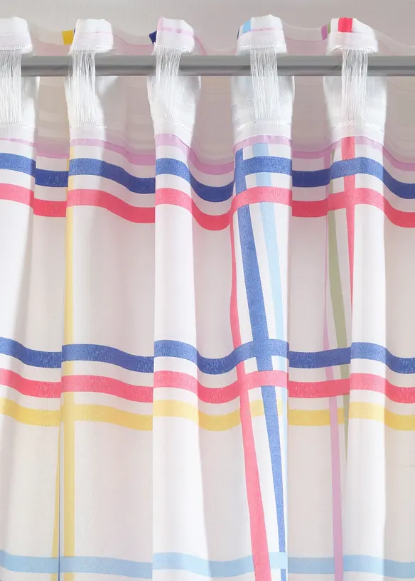 Voilage à carreaux en polyester recyclé (1 pce), bonprix