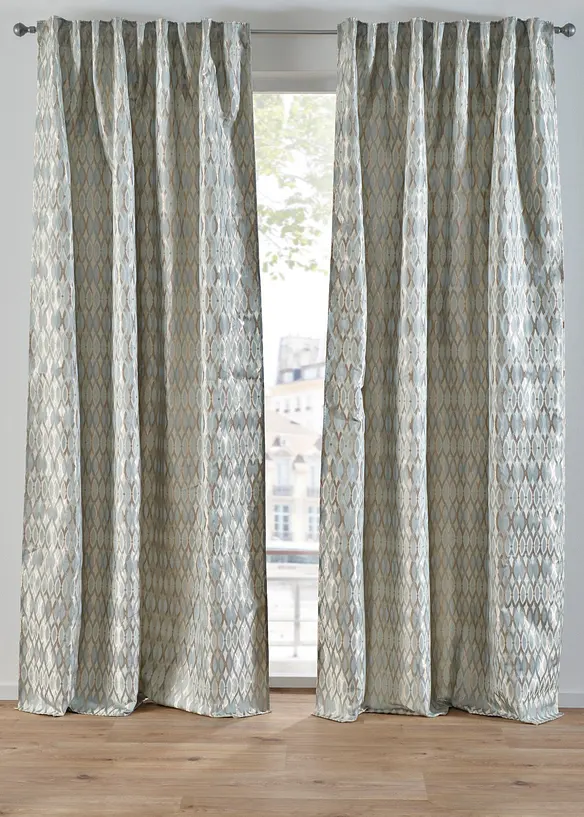 Rideau prêt-à-poser en jacquard (1 pce), bonprix