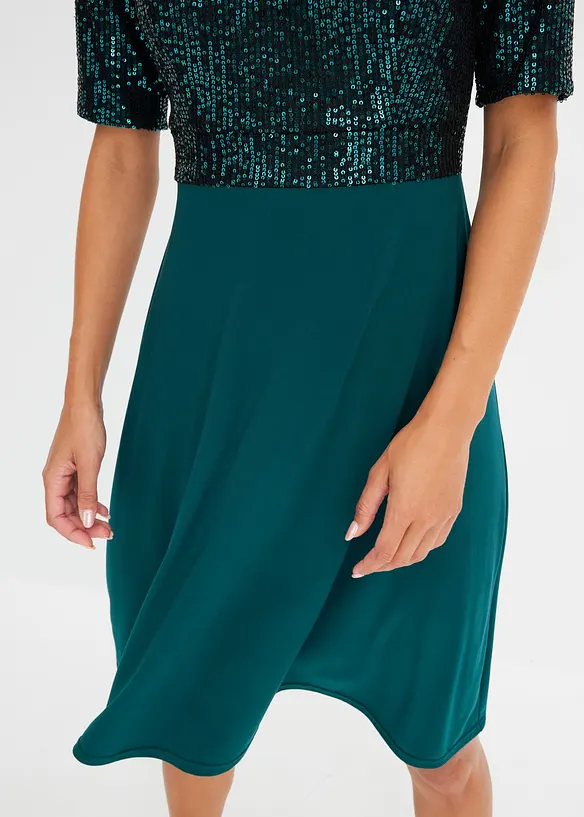 Robe courte à sequins, bonprix