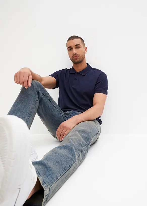 Polo en maille piquée 100% coton, bonprix