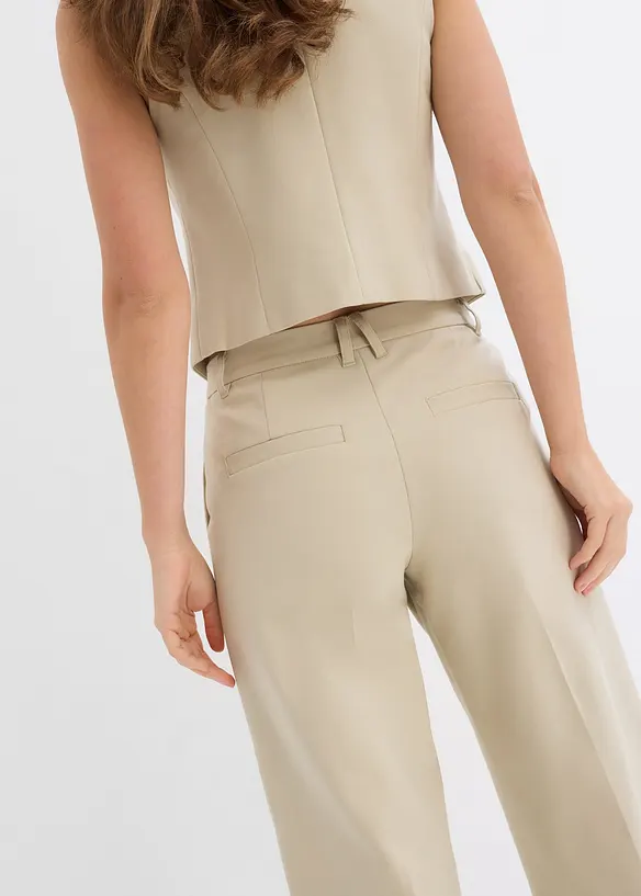 Bundfaltenhose mit hohem Bund, bonprix