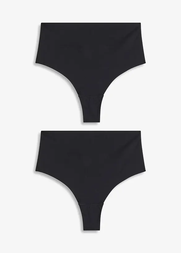 Lot de 2 strings sculptants sans coutures, maintien léger, bonprix