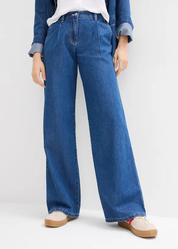 Jean large taille mi-haute, ultra doux, bonprix