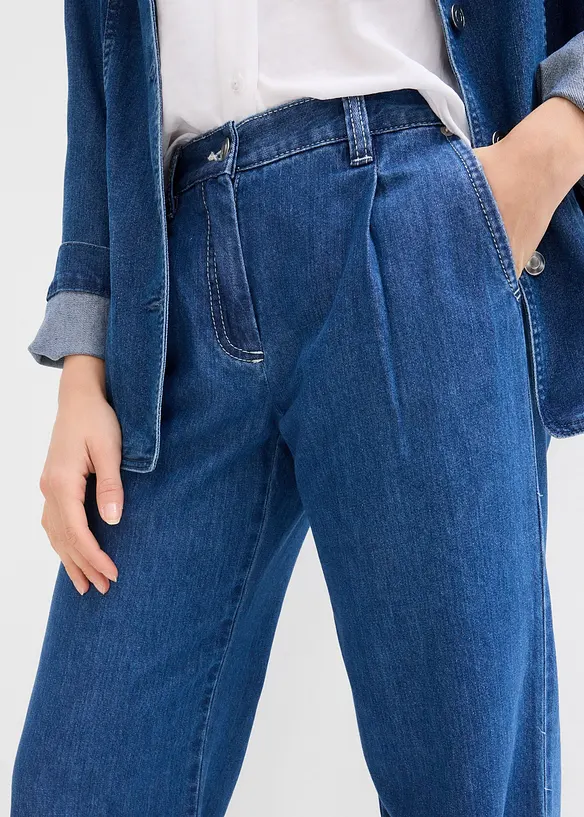 Jean large taille mi-haute, ultra doux, bonprix