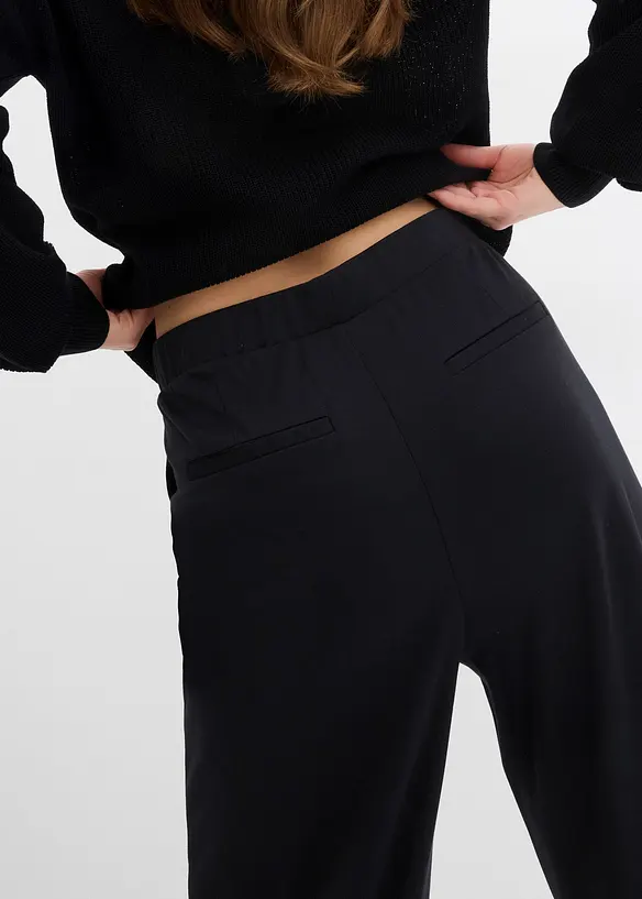 Pantalon palazzo en jersey milano confortable, bonprix