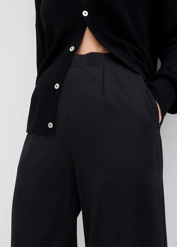 Pantalon palazzo en jersey milano confortable, bonprix