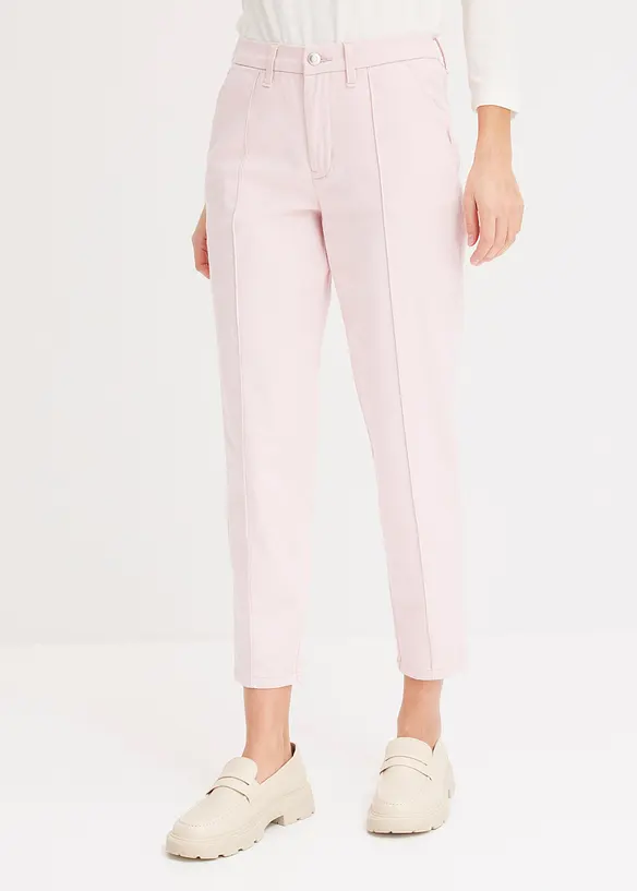 Pantalon extensible en twill avec pli, bonprix