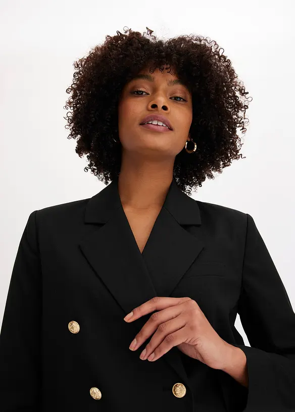 Blazer court avec boutons décoratifs, bonprix