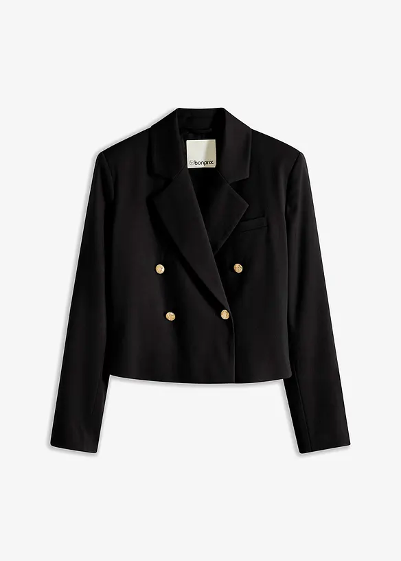 Blazer court avec boutons décoratifs, bonprix