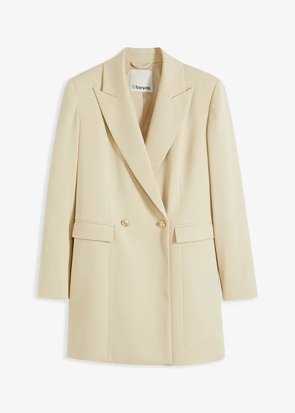 Long blazer à boutons dorés, bonprix