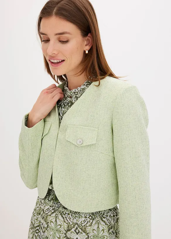 Blazer court en bouclé , bonprix