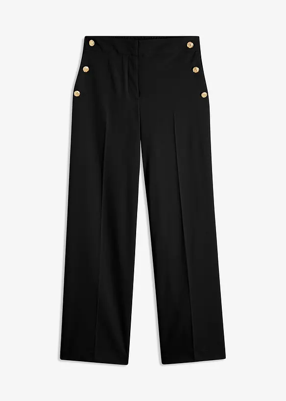 Marlenehose mit dekorativen Knöpfen, bonprix