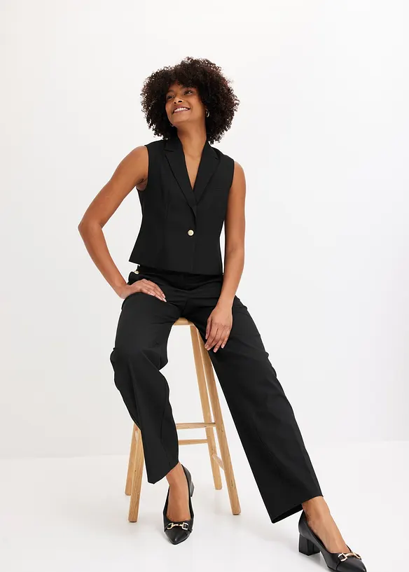 Marlenehose mit dekorativen Knöpfen, bonprix