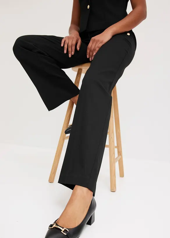 Marlenehose mit dekorativen Knöpfen, bonprix