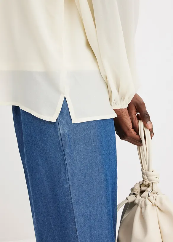 Tunique en crêpe avec strass, bonprix