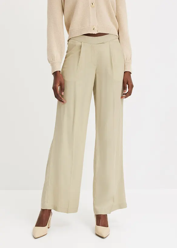 Pantalon à pinces en Lyocell, bonprix
