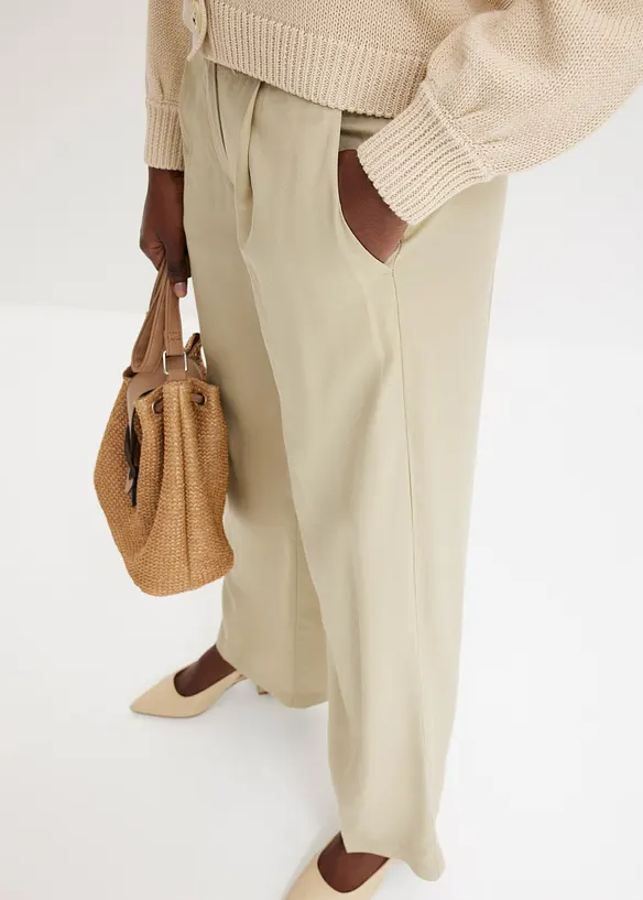 Pantalon à pinces en Lyocell, bonprix