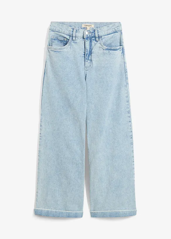 Jean large, taille haute, raccourci, bonprix
