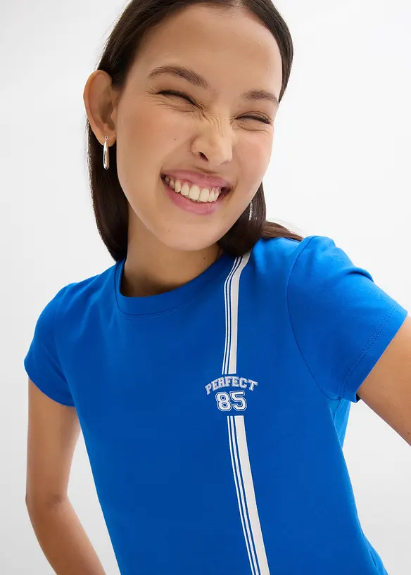 T-shirt court avec imprimé, bonprix