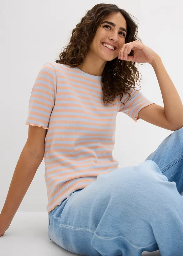 T-shirt côtelé, bonprix