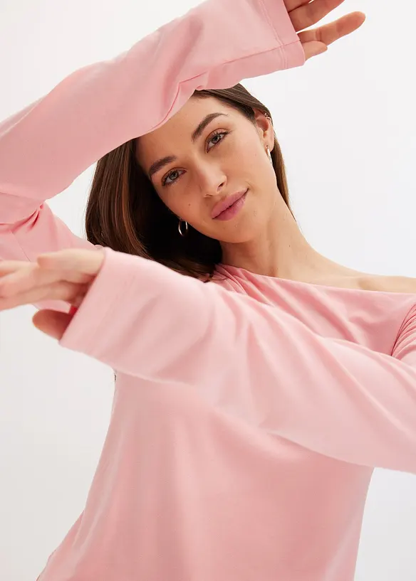 Off-Shoulder-Shirt mit Raffung, bonprix