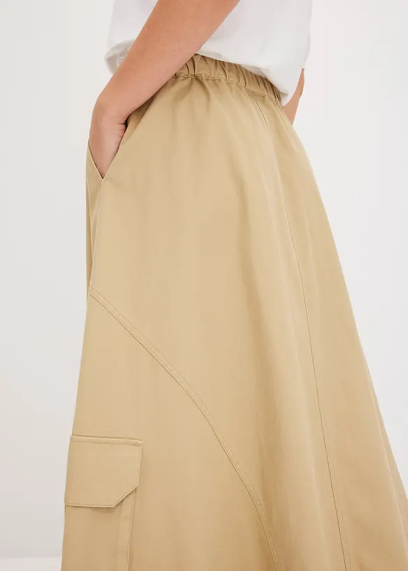 Jupe cargo 100% coton, bonprix