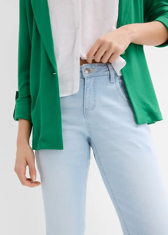 Jean boyfriend taille mi-haute, raccourci, bonprix