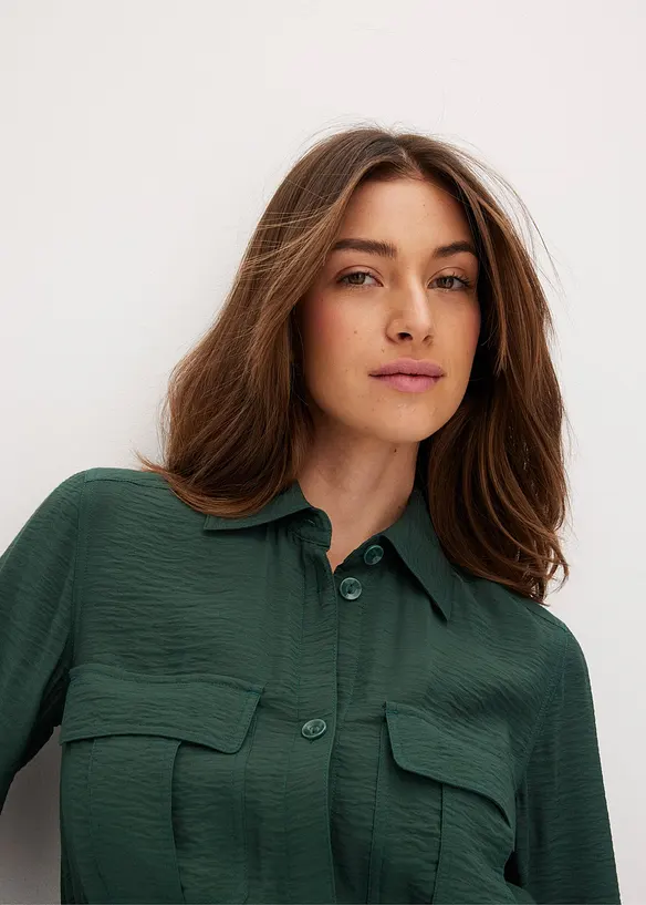 Robe-chemise en matière fine, bonprix