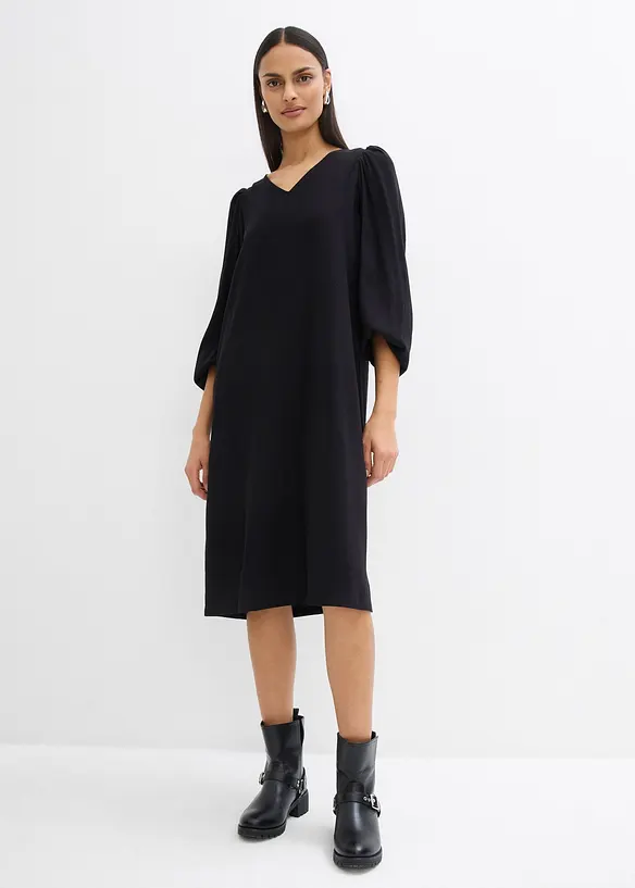 Robe midi fluide en viscose mélangée, bonprix