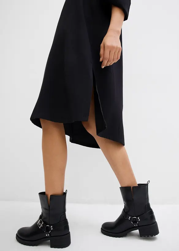 Robe midi fluide en viscose mélangée, bonprix