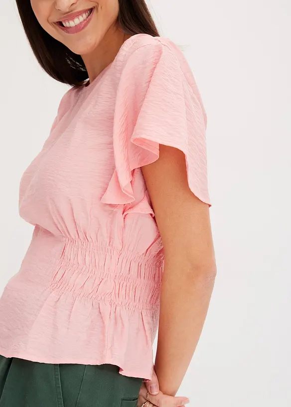 Top blouse en douce viscose mélangée, bonprix