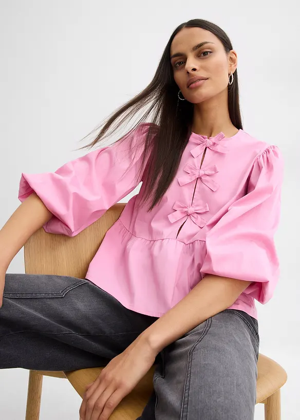 Blouse ornée de nœuds, bonprix