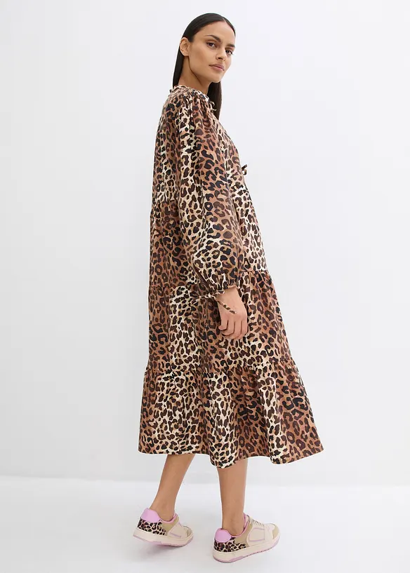 Weites Midikleid aus reiner Baumwolle, bonprix