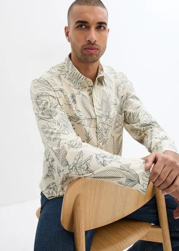 Chemise manches longues en coton, bonprix