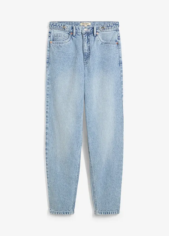 Jean mom cropped taille haute, peu extensible, bonprix