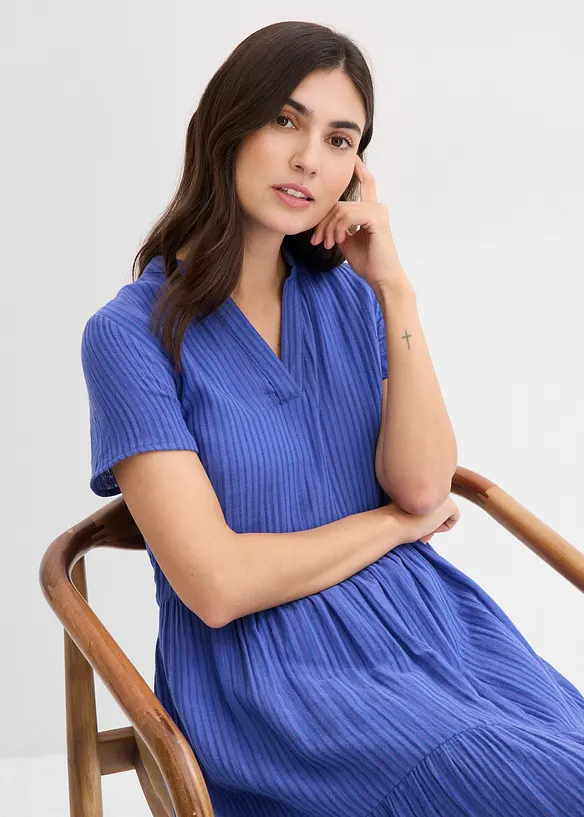 Gestreiftes Kleid aus Musselin, bonprix