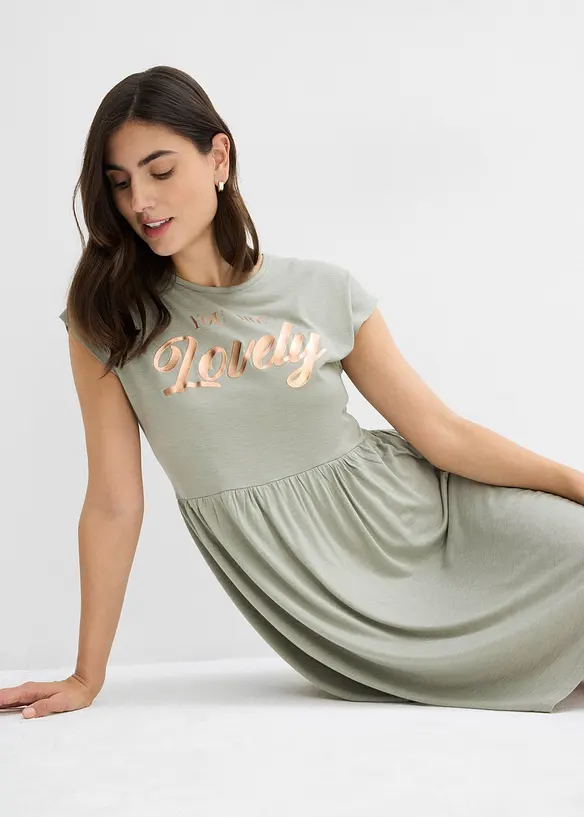 Robe en jersey imprimé, viscose mélangée, bonprix