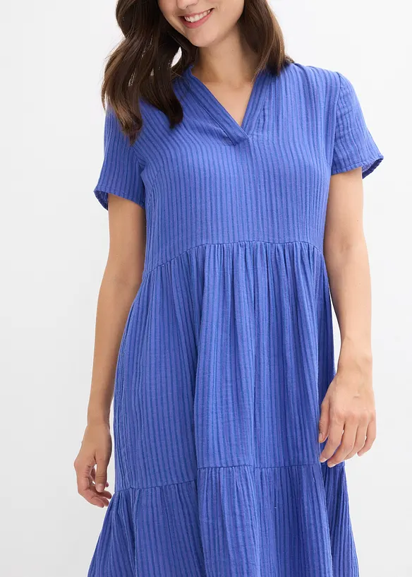Gestreiftes Kleid aus Musselin, bonprix