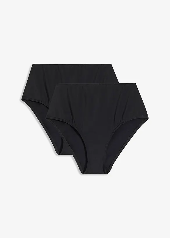 Highwaist-Bikinihose im Doppelpack (2er Pack), bonprix