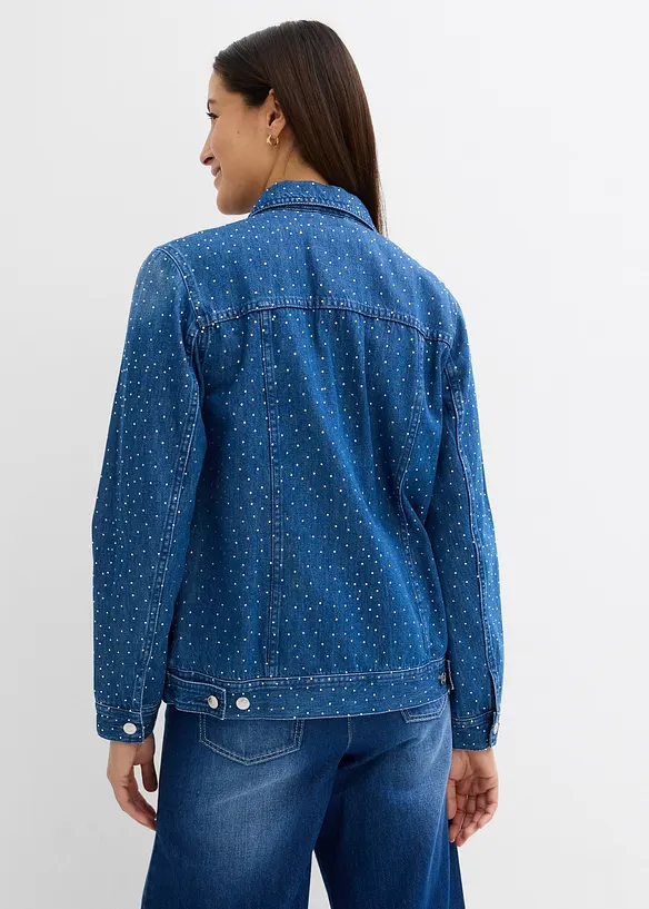 Veste en jean ornée de strass, bonprix