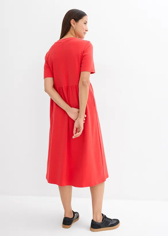 Ausgestelltes Jerseykleid aus schwerer Baumwolle, bonprix